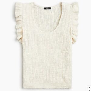 J. Crew Linen Ruffle Top